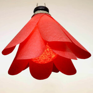 LAMPADARIO FIORE IN FIBRA