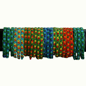BRACCIALETTI DI FILO INTRECCIATI CON RETTANGOLINI (tubo da 24 pz)
