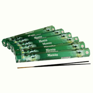 INCENSI  MENTA (marche assortite) ( 6 p. esag. X 20 sticks )