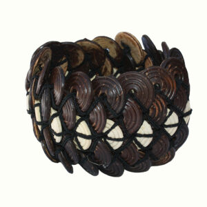 BRACCIALETTI IN COCCO ELASTICI ALTI CON CERCHIETTI