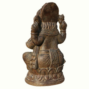 STATUA IN PIETRA LEVIGATA GANESH CM 40