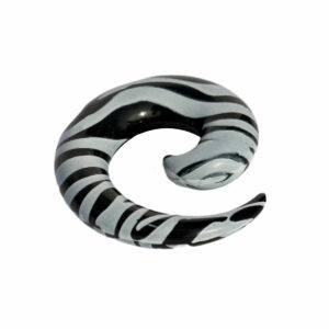DILATATORI A SPIRALE ZEBRATI IN ACRILICO CM 0,8