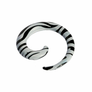 DILATATORI A SPIRALE ZEBRATI  IN ACRILICO CM 0,5