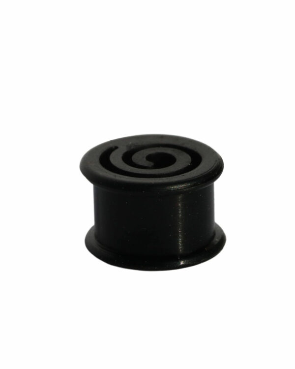 PLUG IN SILICONE NERO CON SPIRALE CM 1,4