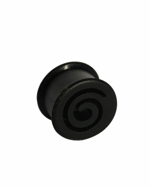 PLUG IN SILICONE NERO CON SPIRALE CM 1,4