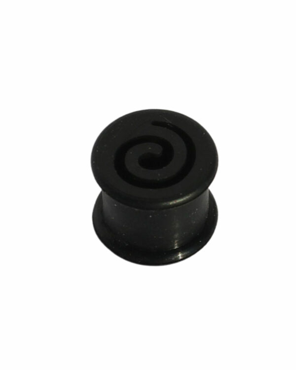 PLUG IN SILICONE NERO CON SPIRALE CM 1,2