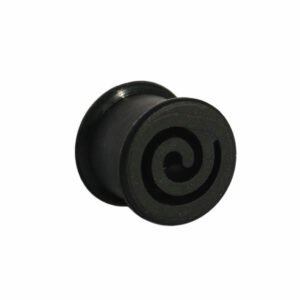 PLUG IN SILICONE NERO CON SPIRALE CM 1,2