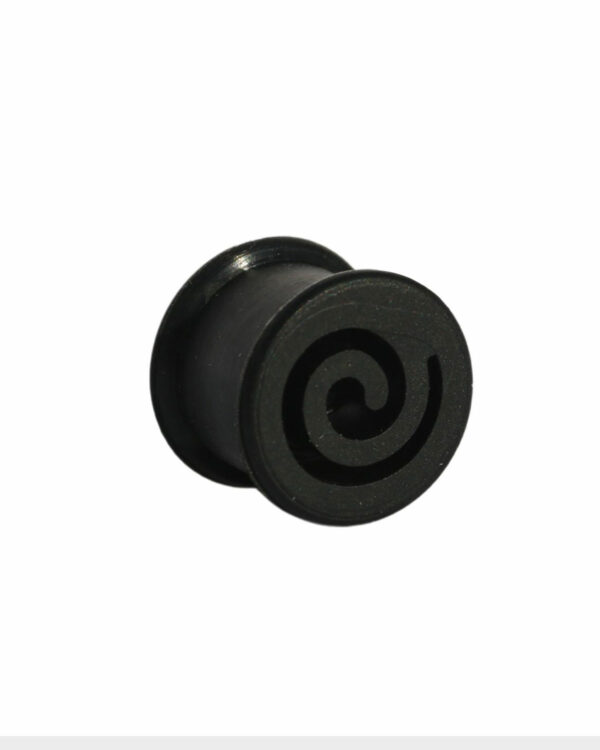 PLUG IN SILICONE NERO CON SPIRALE CM 1,2