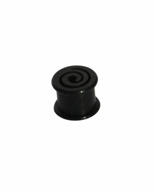 PLUG IN SILICONE NERO CON SPIRALE CM 1