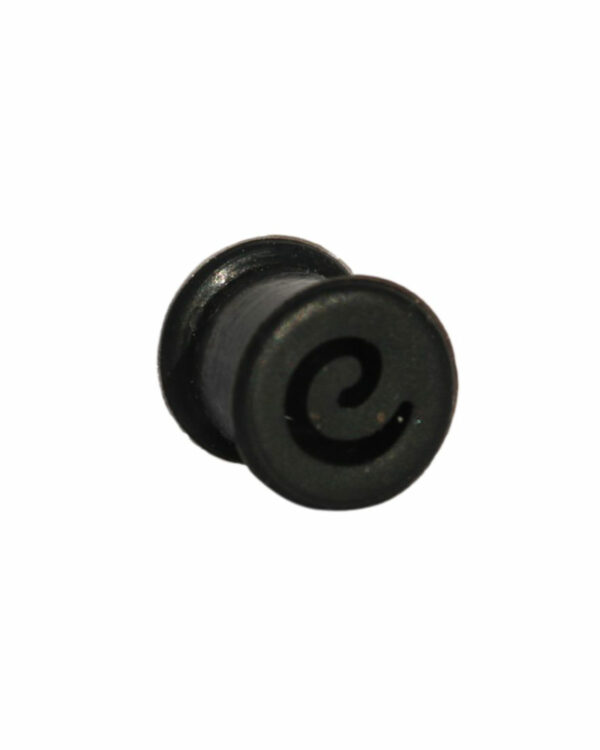 PLUG IN SIILICONE NERO CON SPIRALE MM 6