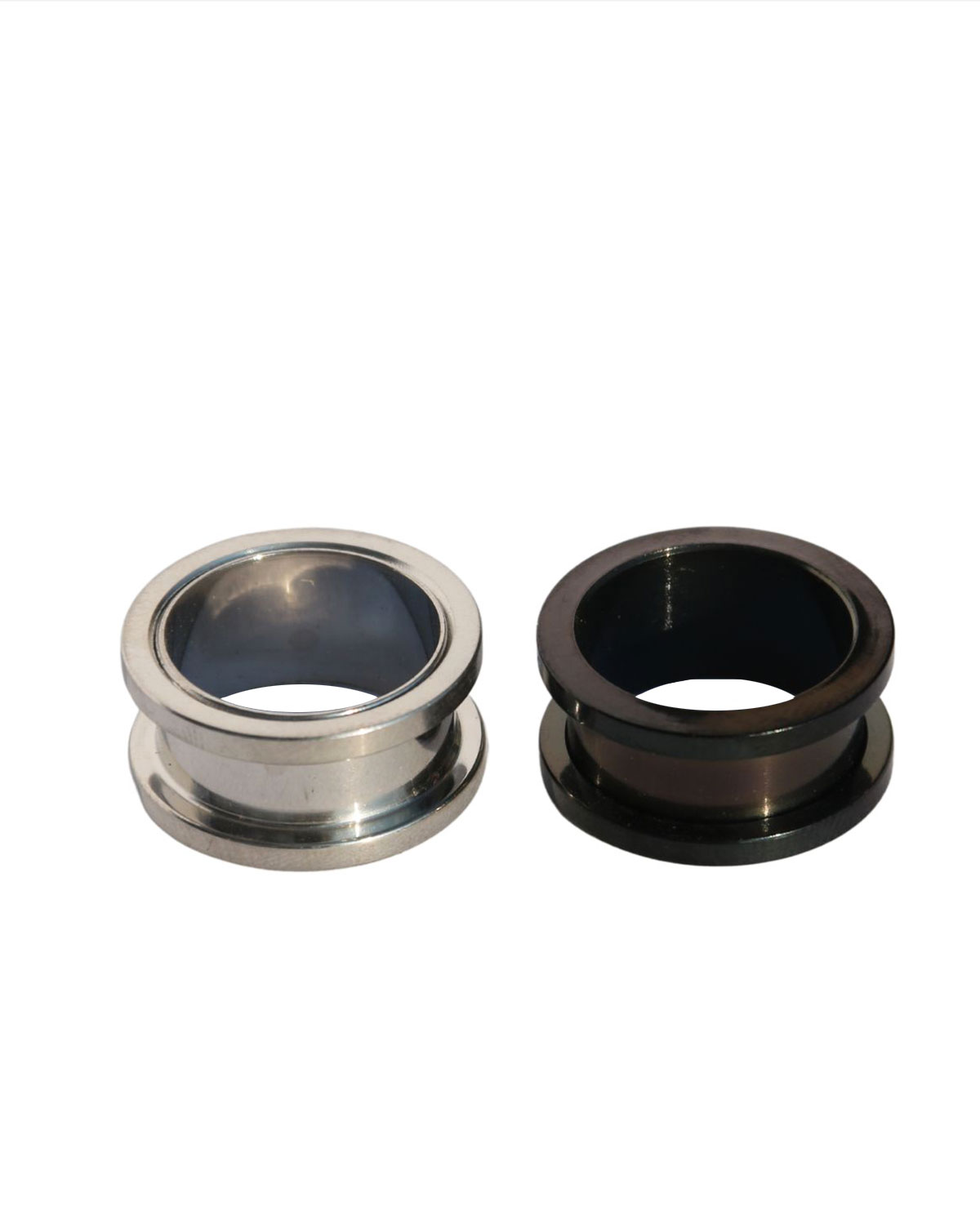 Gualiy Dilatatori Orecchio In Acciaio Da 18mm Con Cerchio Pendente - Tunnel A Lobo, Argento