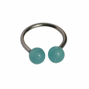 PIERCING SEPTUM IN ACCIAIO CHIRURGICO CON PALLINE IN ACRILICO MM1,6