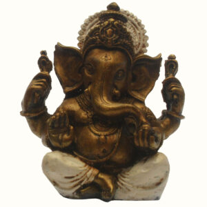 GANESHA IN RESINA DIPINTA CM 15