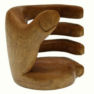 PORTABOTTIGLIA MANO IN LEGNO NATURALE