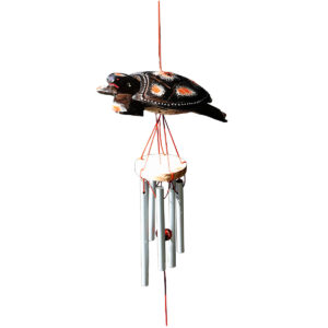 WINDCHIME IN LEGNO E ALLUMINIO CON TARTARUGA