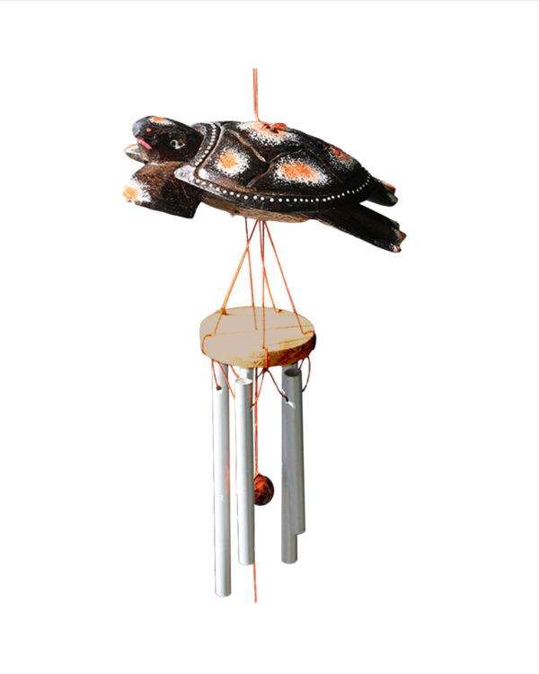 WINDCHIME IN LEGNO E ALLUMINIO CON TARTARUGA