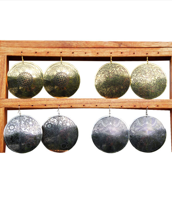 ORECCHNI IN OTTONE A DISCO GIGANTI LEGGERISSIMI