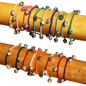 BRACCIALETTI IN FILO CON CAMPANELLINI ( confezione 12 pz. )