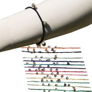 BRACCIALETTI IN FILO CON CAMPANELLINI ( confezione 12 pz. )