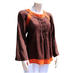 CAMICIA MANICA LUNGA 2 COLORI CON ARRICCIATURA