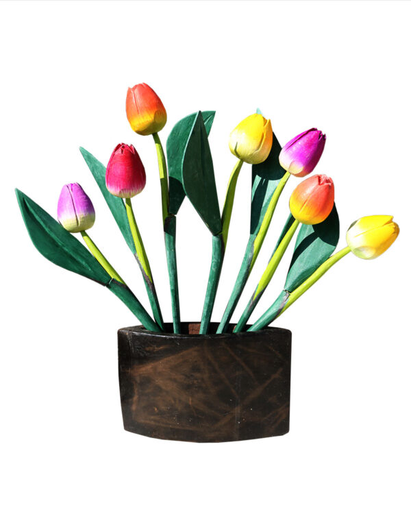 TULIPANO MEDIO IN LEGNO