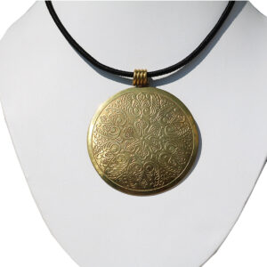 COLLARE RIGIDO CON CIONDOLO IN OTTONE INDIA