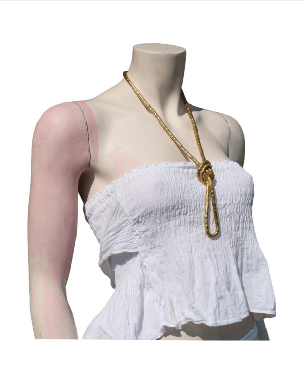 COLLANA SEMIRIGIDA LUNGA BREIL IN OTTONE