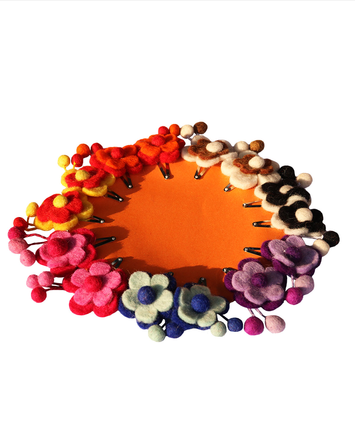 3916 MOLLETTINE PER CAPELLI MARGHERITA CON PALLINE ( 2 pz. )