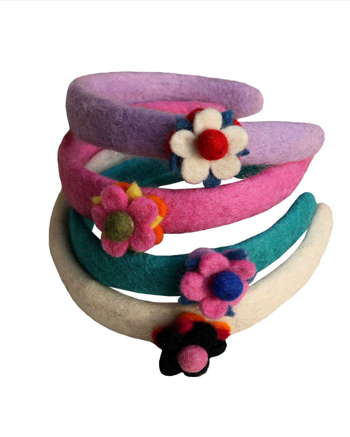 4252_1a CERCHIETTI IN LANA COTTA 1 FIORE