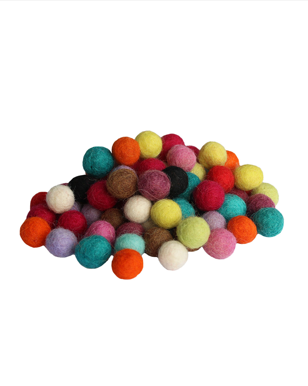 8475 PALLINE IN LANA COTTA TINTA UNITA CM 1,2 ( conf. 20 pz. )