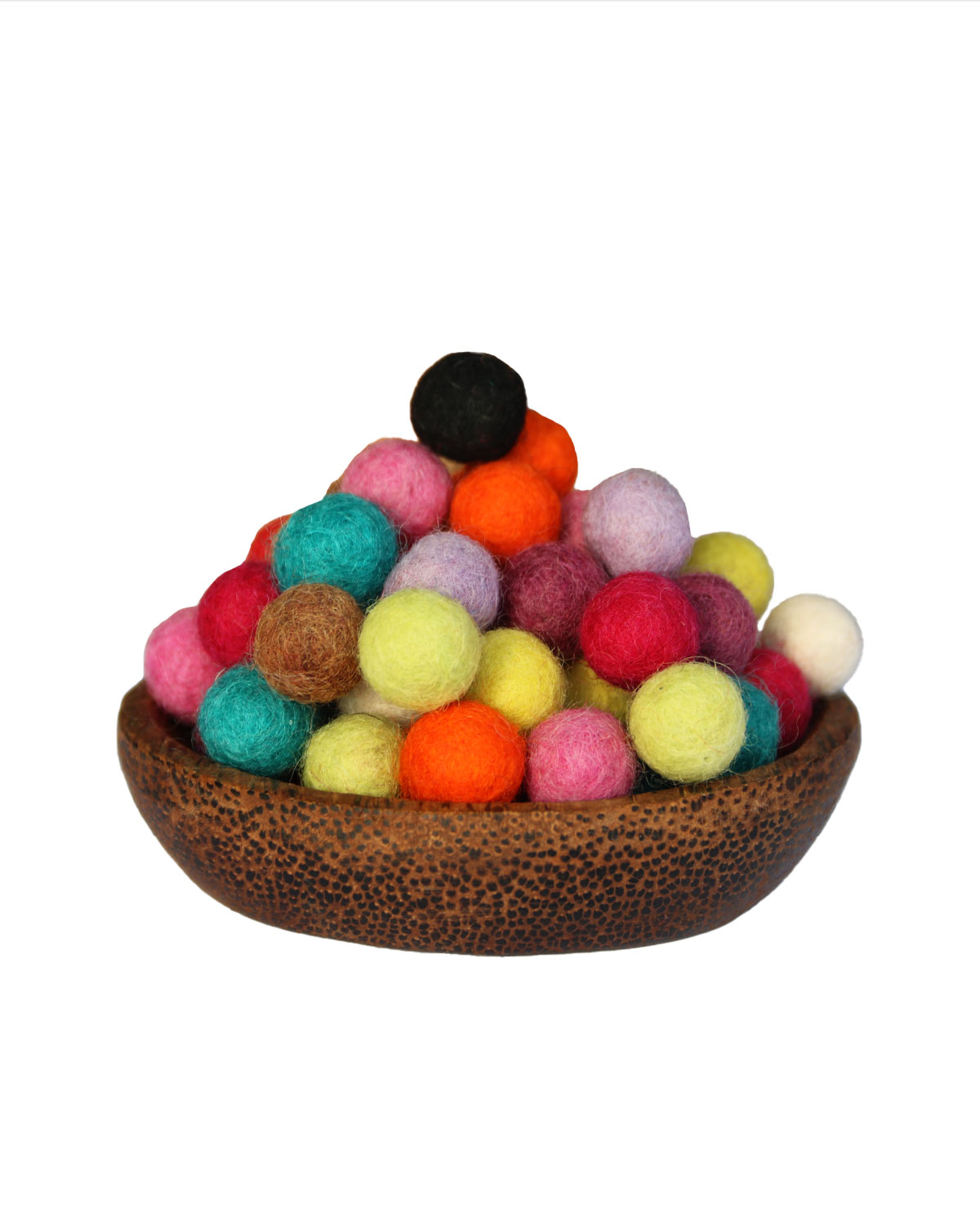 8475_2 PALLINE IN LANA COTTA TINTA UNITA CM 1,2 ( conf. 20 pz. )