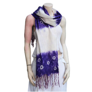 SCIARPA IN LANA COTTA AMPIA CON SPIRALI