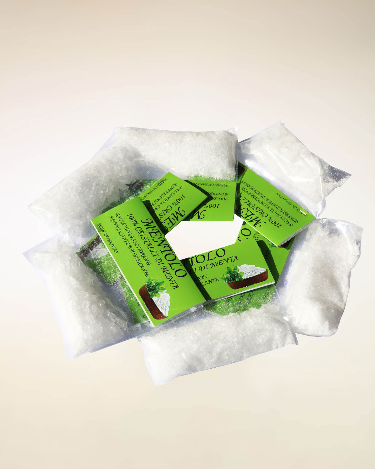 2537 MENTOLO IN SCAGLIE (RESINA CRISTALLIZZATA ( 6 pkt x 20 gr. )