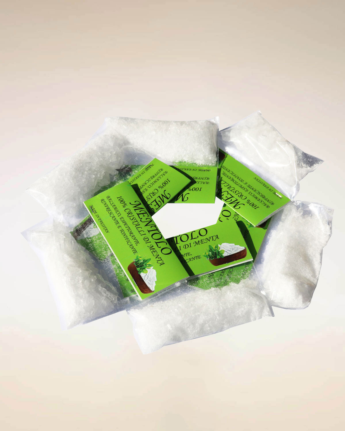 2537_1 MENTOLO IN SCAGLIE (RESINA CRISTALLIZZATA ( 6 pkt x 20 gr. )