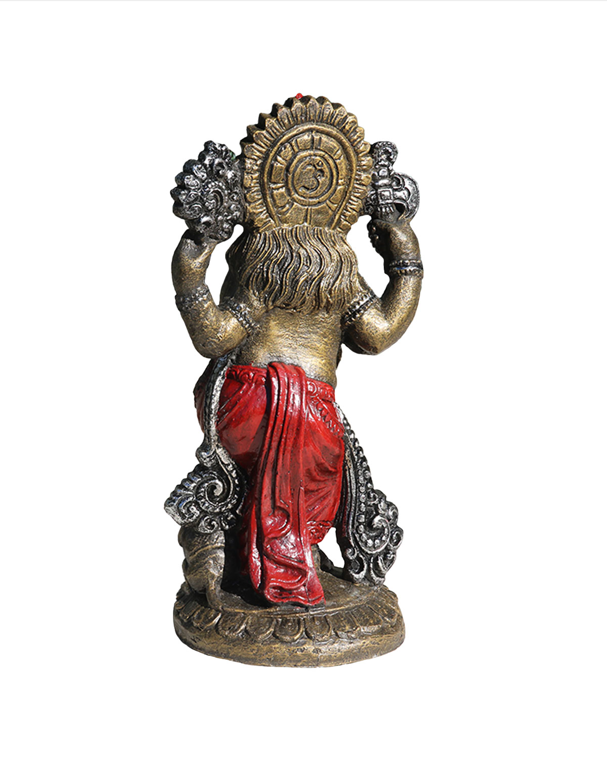 3654_1 STATUA IN RESINA DIPINTA GANESH DANZANTE CM 55