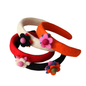 CERCHIETTI IN LANA COTTA 1 FIORE