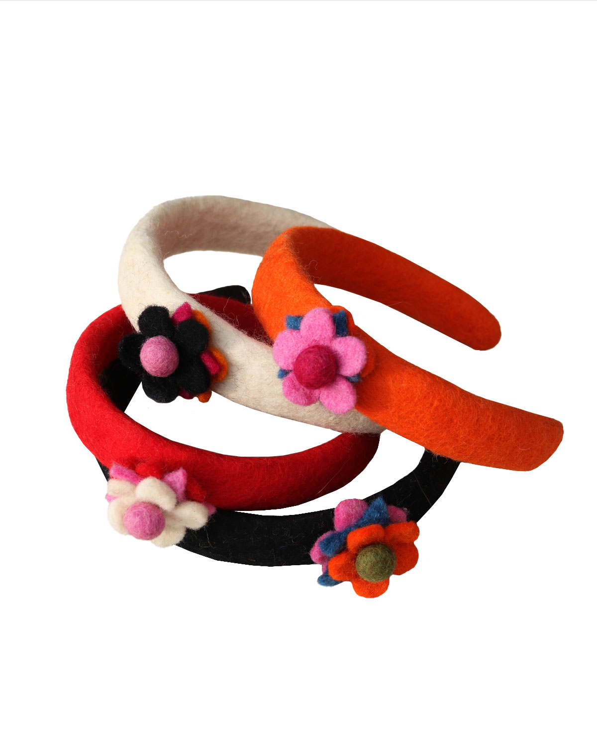 4252 CERCHIETTI IN LANA COTTA 1 FIORE