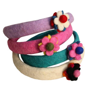 CERCHIETTI IN LANA COTTA 1 FIORE