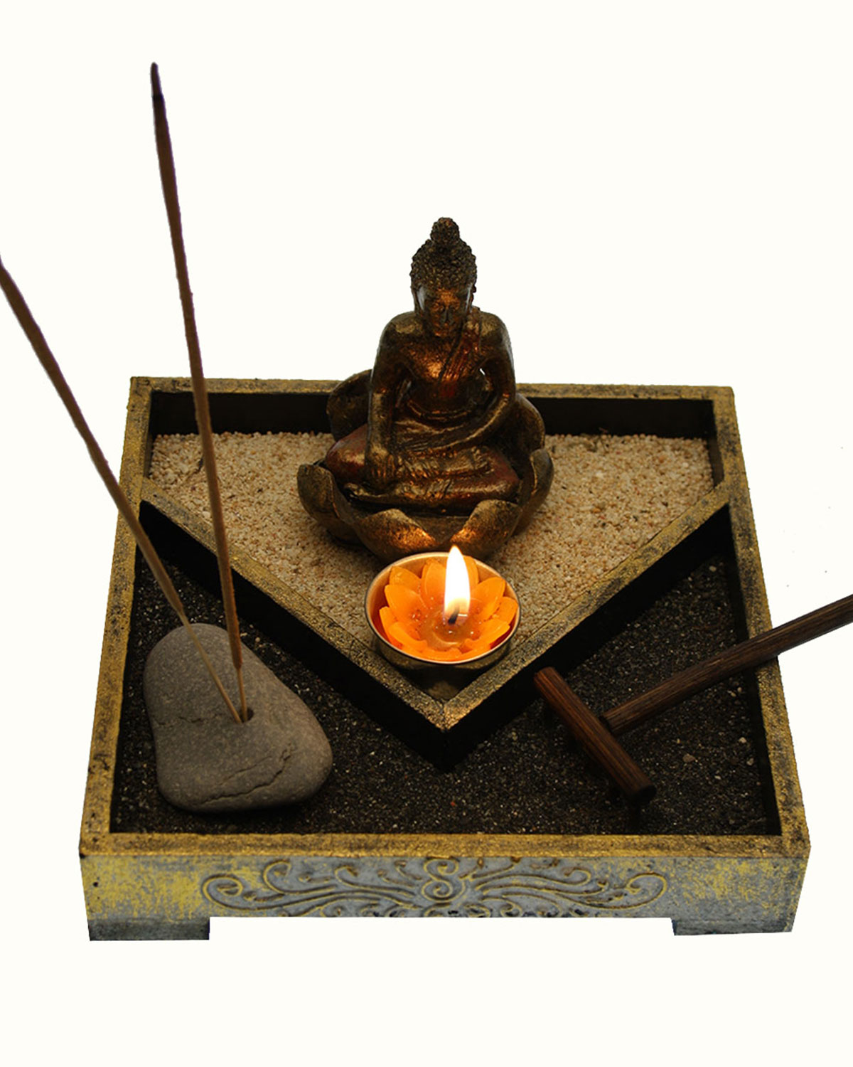 6474_1 GIARDINO ZEN QUADRATO CON DIVINITA'