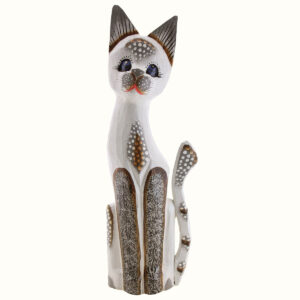 GATTI BIANCHI CON DECORI E OCCHI AZZURRI ( CM 60-80-1 M )