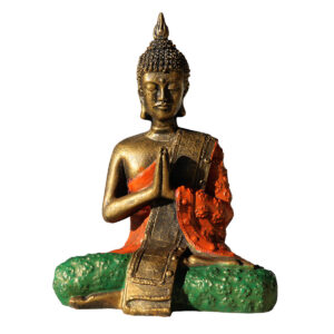 BUDDHA IN RESINA DIPINTA TIBETANO CM 20