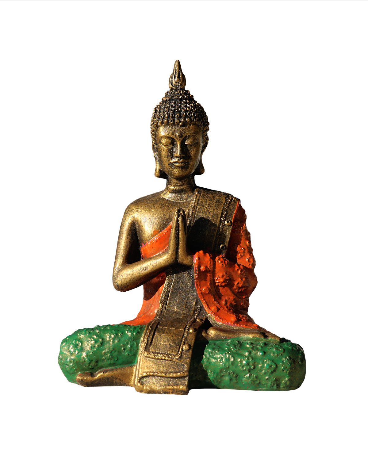 7947 BUDDHA IN RESINA DIPINTA TIBETANO CM 20