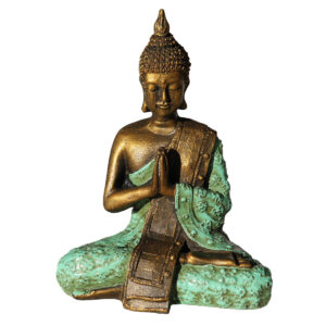 BUDDHA IN RESINA DIPINTA TIBETANO CM 20