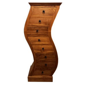 CASSETTIERA SINUOSA IN LEGNO DI TEAK