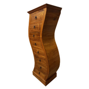 CASSETTIERA SINUOSA IN LEGNO DI TEAK