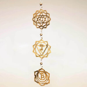 CAMPANA DEL VENTO IN RAME ANTICHIZZATO 7 CHAKRA A CASCATA