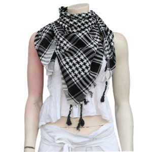 KEFIAH SCIARPA ARAFAT BIANCA E NERA