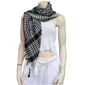 KEFIAH SCIARPA ARAFAT BIANCA E NERA