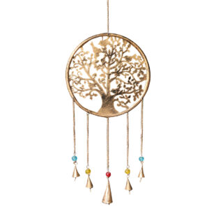 CAMPANA DEL VENTO IN RAME ANTICHIZZATO ALBERO DELLA VITA GIGANTE