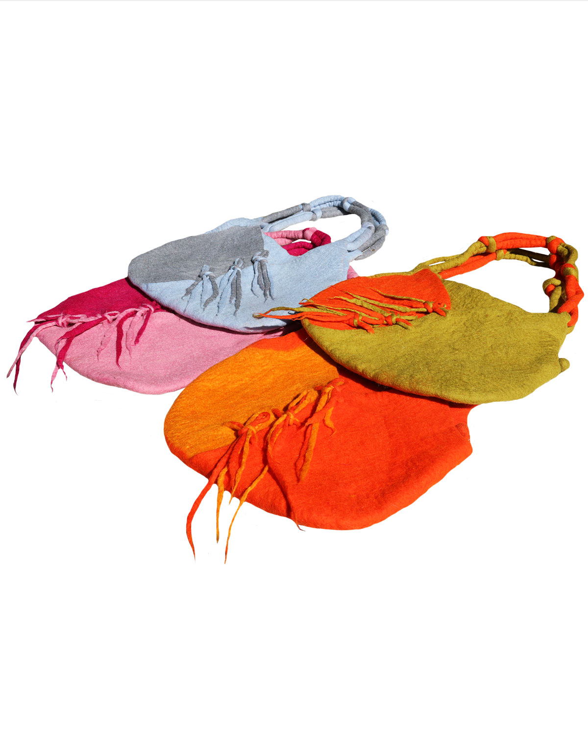 1773_2 BORSA IN LANA COTTA GRANDE 2 COLORI CON INTRECCI